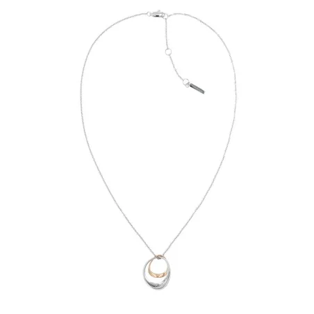 Gargantilla Calvin Klein Warped Rings Aros Irregulares Acero Inoxidable Bicolor 35000008