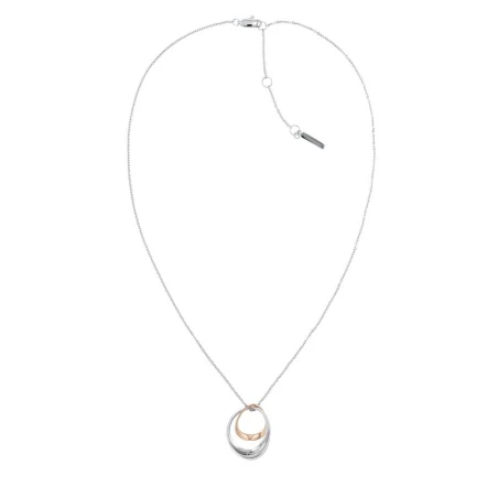 Gargantilla Calvin Klein Warped Rings Aros Irregulares Acero Inoxidable Bicolor 35000008