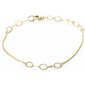 Pulsera Itemporality Plata Baño Oro Eslabones nudo y Ovalados SBR-200-085-UU