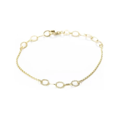 Pulsera Itemporality Plata Baño Oro Eslabones nudo y Ovalados SBR-200-085-UU