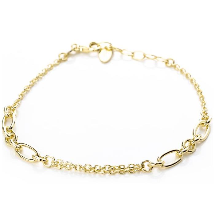 Pulsera Itemporality Plata Baño Oro Eslabones Nudo y Ovalados SBR-200-086-UU