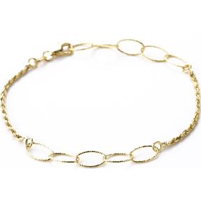 Pulsera Itemporality Plata Baño Oro Cadena Soga y Eslabones ovalados SBR-200-099-UU