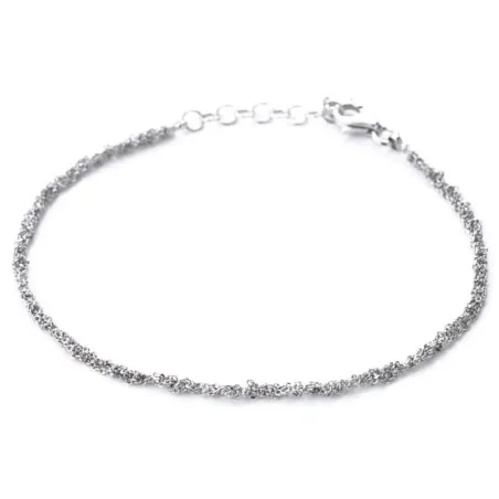 Pulsera Itemporality Plata Baño Rodio Cadena enroscada Fina SBR-200-104-UU