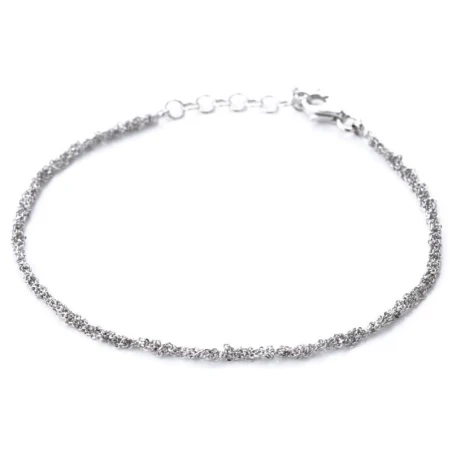 Pulsera Itemporality Plata Baño Rodio Cadena enroscada Fina SBR-200-104-UU