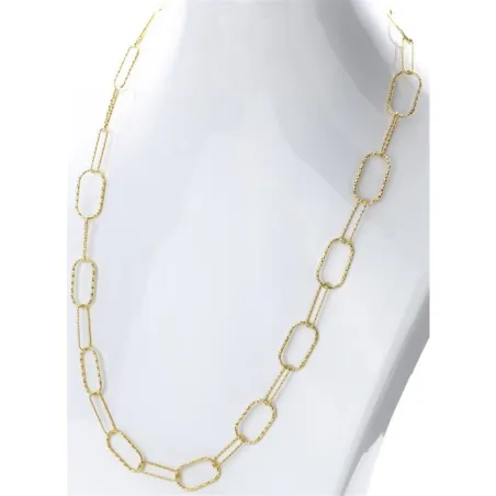 Collar Itemporality Anello Plata Baño Oro Eslabones Rectangulares SNL-200-098-UU