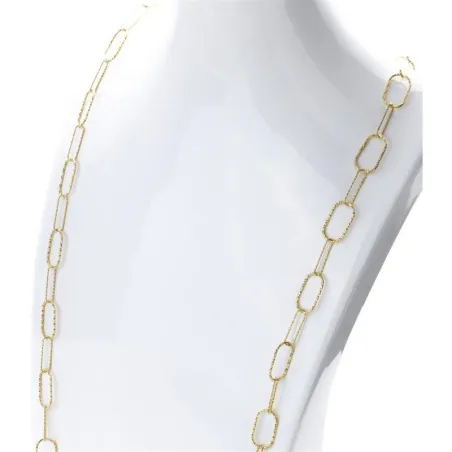 Collar Itemporality Anello Plata Baño Oro Eslabones Rectangulares SNL-200-099-UU