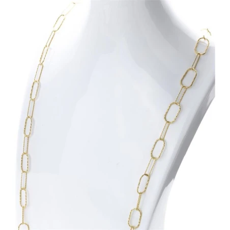 Collar Itemporality Anello Plata Baño Oro Eslabones Rectangulares SNL-200-099-UU