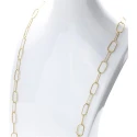 Collar Itemporality Anello Plata Baño Oro Eslabones Rectangulares SNL-200-099-UU