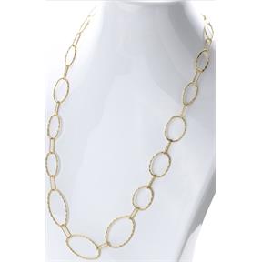 Collar Itemporality Anello Plata Baño Oro Eslabones Ovalados SNL-200-103-UU