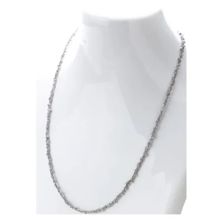 Collar Itemporality Anello Plata Baño Oro Cadena Cuerda Enroscada y bolitas SNL-200-135-UU
