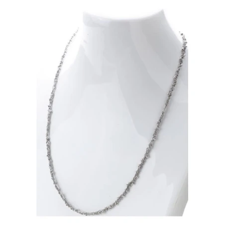 Collar Itemporality Anello Plata Baño Oro Cadena Cuerda Enroscada y bolitas SNL-200-135-UU