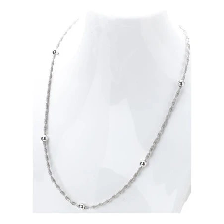 Collar Itemporality Fábula Plata Cadena Retrocida y Esferas SNL-100-124-UU