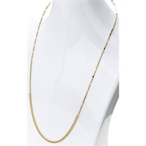 Collar Itemporality Fábula Plata Baño Oro Cadena Serpiente y Eslabones Cubanos SNL-200-111-UU