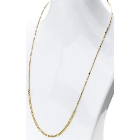 Collar Itemporality Fábula Plata Baño Oro Cadena Serpiente y Eslabones Cubanos SNL-200-111-UU