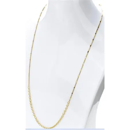 Collar Itemporality Fábula Plata Baño Oro Cadena Serpiente y Eslabones Nudo SNL-200-112-UU