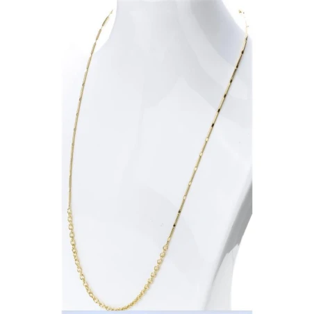 Collar Itemporality Fábula Plata Baño Oro Cadena Serpiente y Eslabones Nudo SNL-200-112-UU