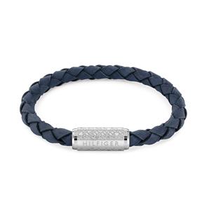 Pulsera Tommy Hilfiger Hombre Piel Trenzada Azul y Acero Inoxidable 2790480