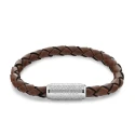 Pulsera Tommy Hilfiger Hombre Piel Trenzada Marrón y Acero Inoxidable 2790482