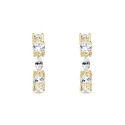 Pendientes Itemporality Semi Aro Plata Baño Oro Amarillo y Circonitas Blancas SEA-201-346-UU