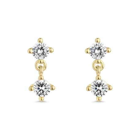 Pendientes Itemporality Plata Baño Oro y Circonitas blancas SEA-201-340-UU