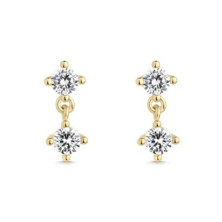 Pendientes Itemporality Plata Baño Oro y Circonitas blancas SEA-201-340-UU