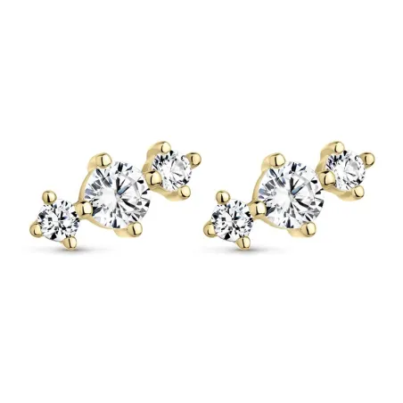 Pendientes Itemporality Plata Baño Oro y Circonitas Blancas SEA-201-339-UU