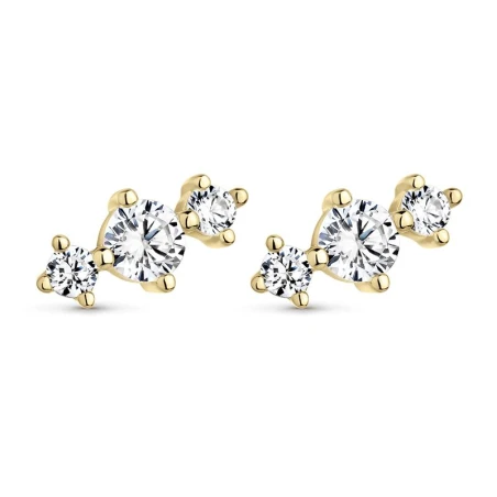 Pendientes Itemporality Plata Baño Oro y Circonitas Blancas SEA-201-339-UU