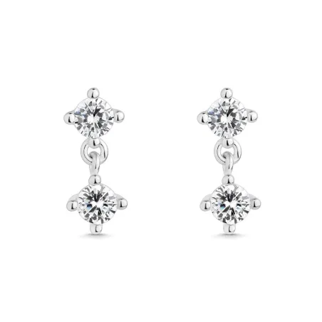 Pendientes Itemporality Plata Baño Rodio y Circonitas Blancas SEA-101-340-UU