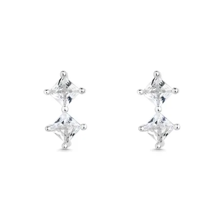 Pendientes Itemporality Plata Baño Rodio y Circonitas Blancas SEA-101-341-UU