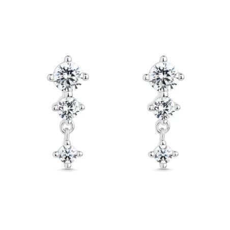 Pendientes Itemporality Plata Baño Rodio y Circonitas blancas SEA-101-342-UU