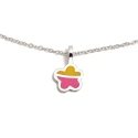 Gargantilla Agatha Ruiz de la Prada Flor Plata Esmalte Rosa y Amarillo 110BLOCK