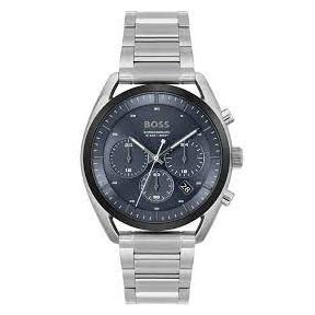 Reloj Boss Top Hombre Plateado y Azul Cronógrafo 1514093