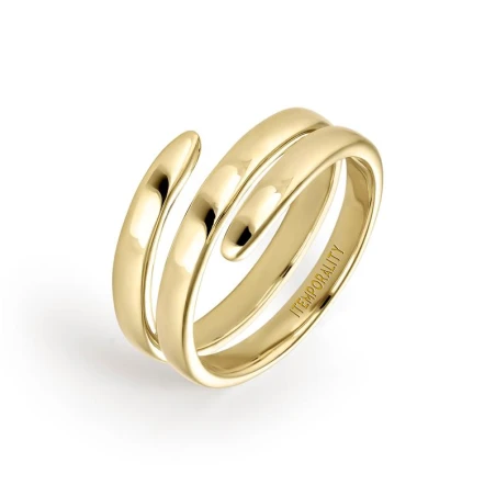 Anillo Itemporality Deborah Espiral Plata Baño Oro SRN-200-116