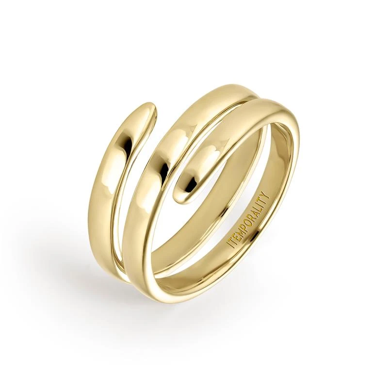 Anillo Itemporality Deborah Espiral Plata Baño Oro SRN-200-116