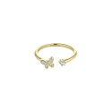 Anillo Itemporality Signals Mariposa Plata Baño Oro y Circonitas Blancas SRN-201-123