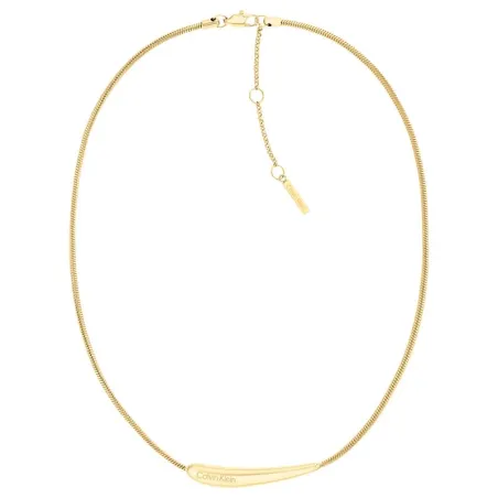 Collar Calvin Klein Elongated Drops Mujer Acero Baño Oro Amarillo 35000339