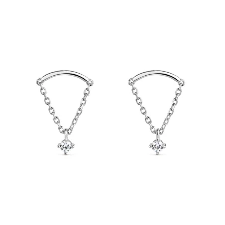 Pendientes itemporality Dalia Plata y Circonita Blanca SEA-101-352-UU