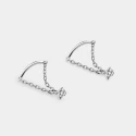 Pendientes itemporality Dalia Plata y Circonita Blanca SEA-101-352-UU