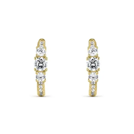 Pendientes Itemporality Dalia Aro Plata Baño Oro y Circonitas Blancas SEA-201-355-UU