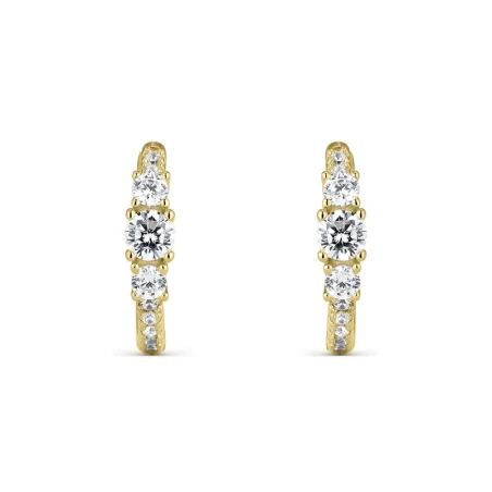 Pendientes Itemporality Dalia Aro Plata Baño Oro y Circonitas Blancas SEA-201-355-UU