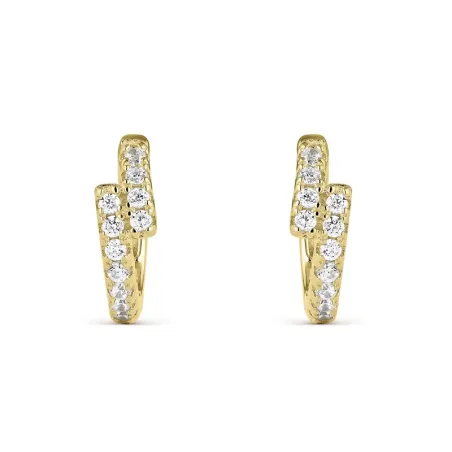 Pendientes Itemporality Deborah Oro y Zigzag Circonitas blancas SEA-201-354-UU