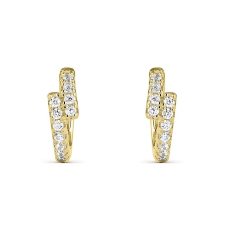 Pendientes Itemporality Deborah Oro y Zigzag Circonitas blancas SEA-201-354-UU