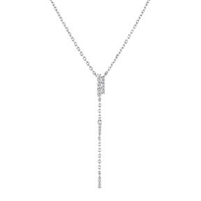 Gargantilla Itemporality Deborah Plata Baño Rodio y Circonitas blancas SNL-101-153-UU