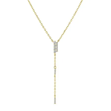 Gargantilla Itemporality Deborah Plata Baño Oro Amarillo y Circonitas blancas SNL-201-153-UU