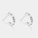 Pendientes Itemporality Prisma Aro Plata y Circonitas Rectangulares SEA-101-358-UU