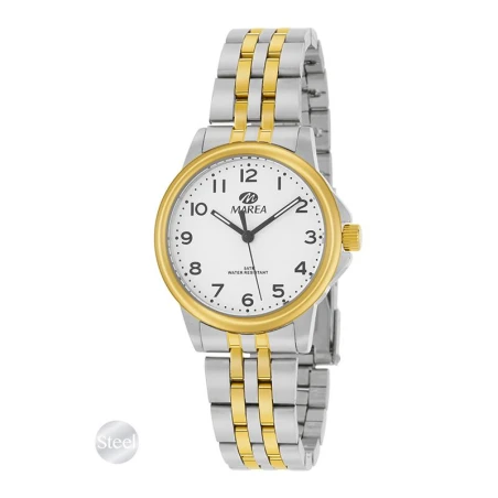 Reloj Marea Mujer Plateado y Dorado Analógico B36163/2