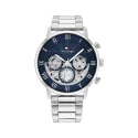Reloj Tommy Hilfiger Legend Hombre Plateado y Azul Multifunción 1710569