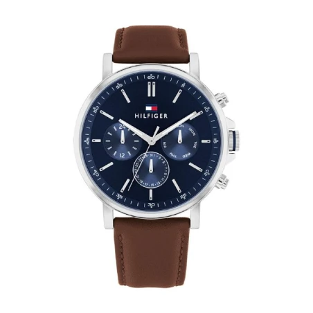 Reloj Tommy Hilfiger Tyson Hombre Marrón, Plateado y Azul Multifunción 1710585