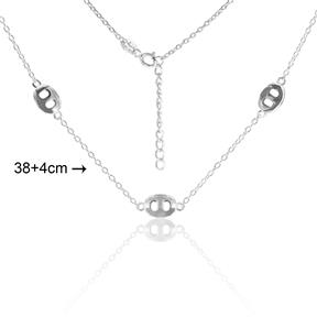 Gargantilla Lisa "Calabrote" 38+4Cm (Rodio)