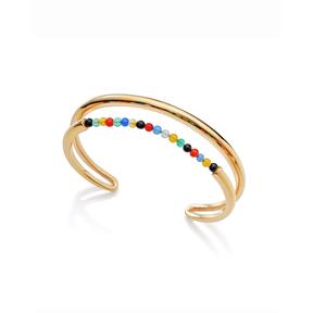 Pulsera Viceroy Fashion Chic Mujer Acero Inoxidable Baño Oro y Bolitas Multicolor 15136P01019